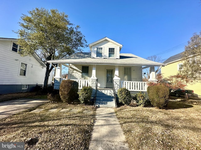 bungalow-style house with a porch