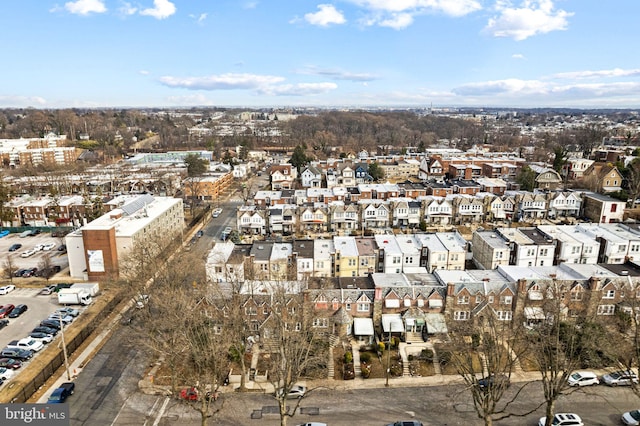 aerial view featuring a residential view