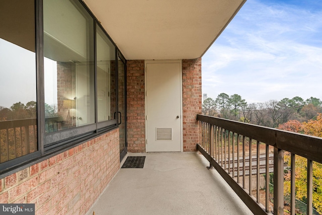 balcony featuring visible vents