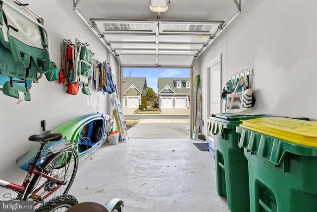 garage featuring a garage door opener