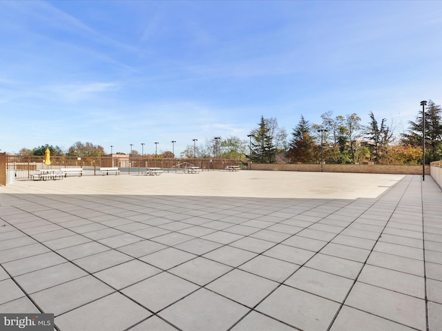 view of patio with fence