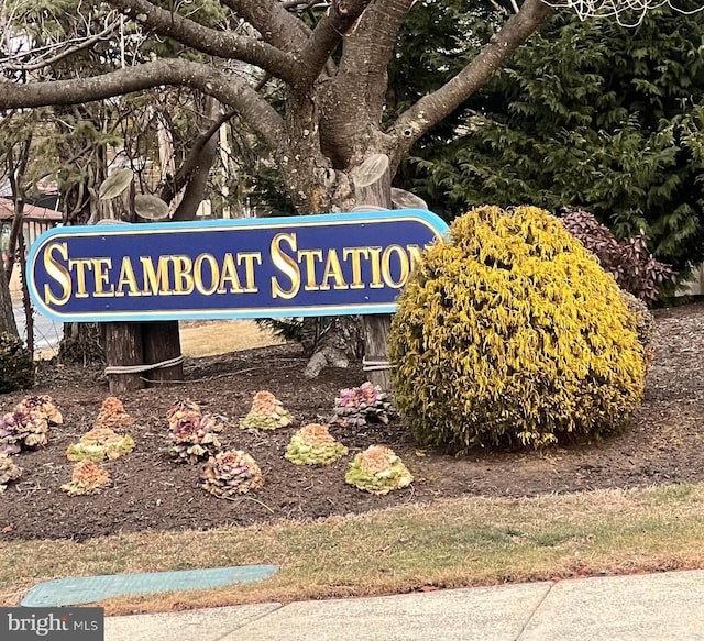 view of community sign