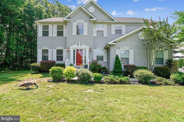 view of front of house with a front yard