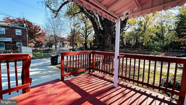 wooden deck with fence