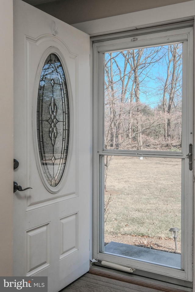 view of foyer entrance