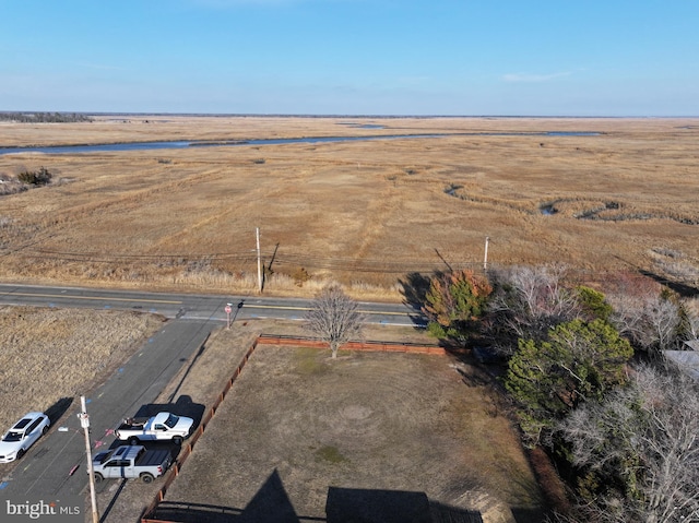 drone / aerial view featuring a rural view