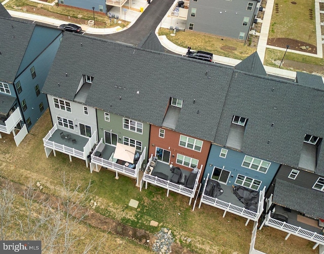 aerial view with a residential view