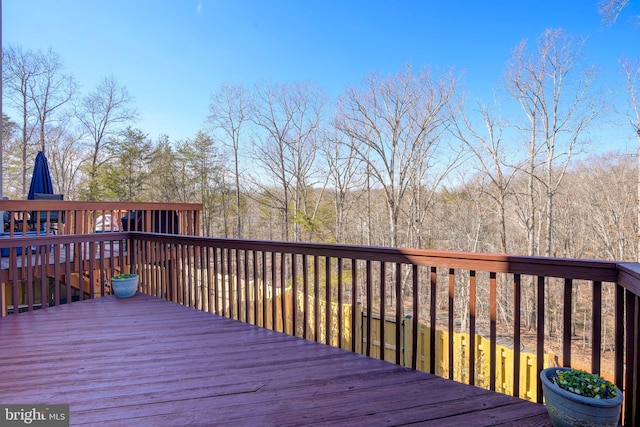 view of wooden deck