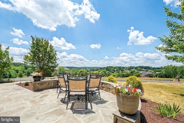 view of patio with outdoor dining space