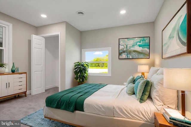 3523 Level Rd, Churchville, MD 21028 - bedroom featuring baseboards, carpet, recessed lighting, and visible vents