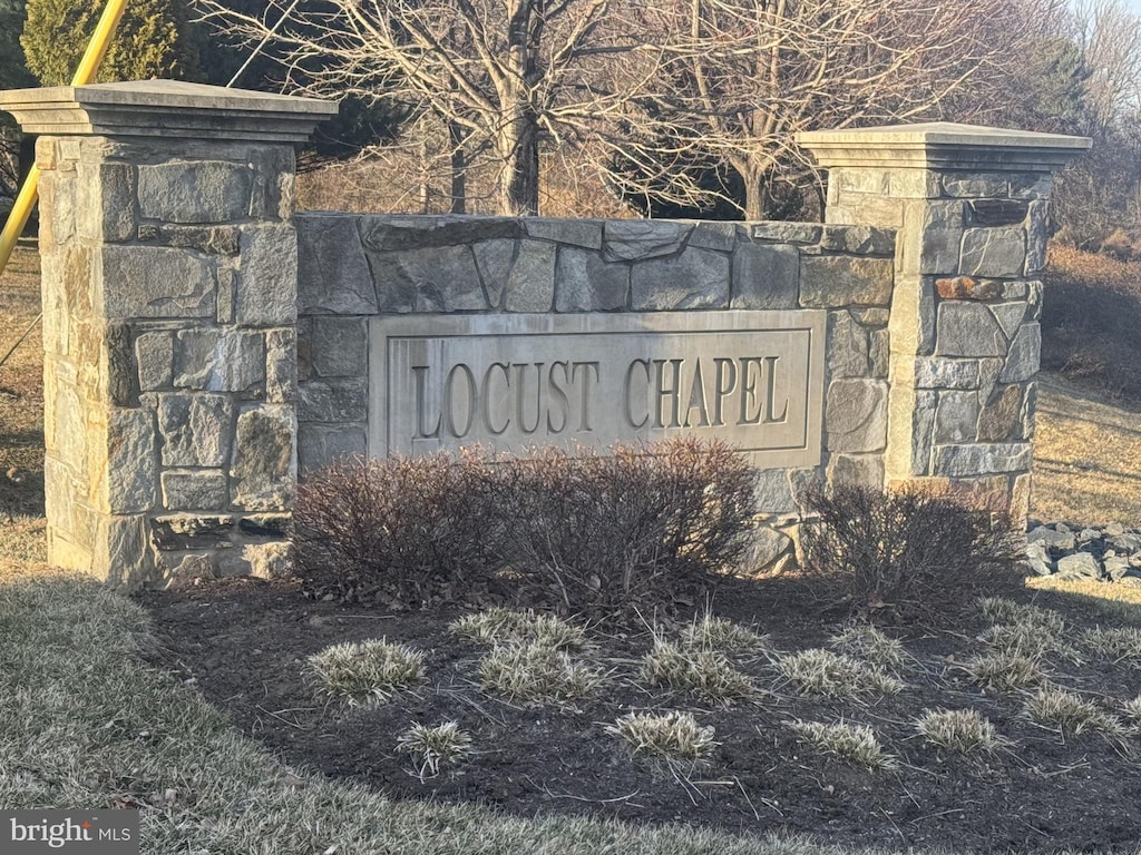 view of community sign