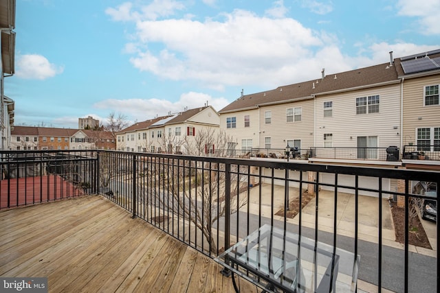 balcony with a residential view