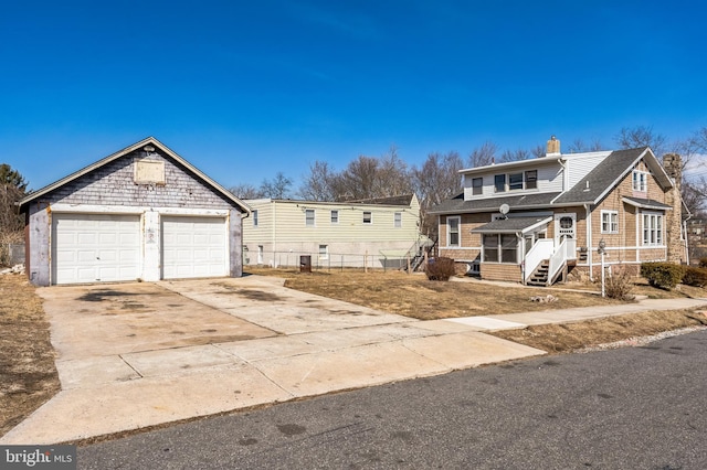 view of front of home with fence