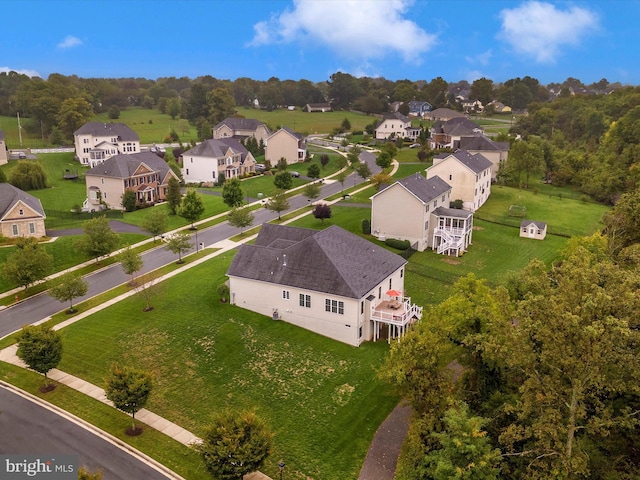 drone / aerial view featuring a residential view