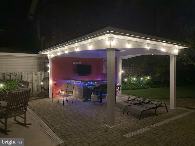 view of patio / terrace with fence