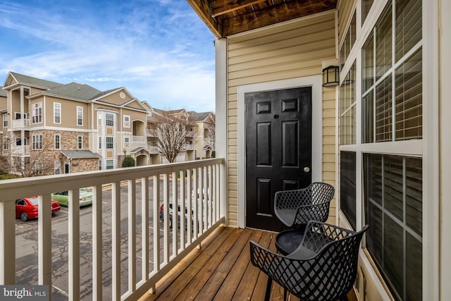 balcony with a residential view