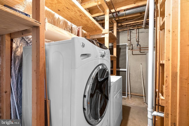 view of laundry area