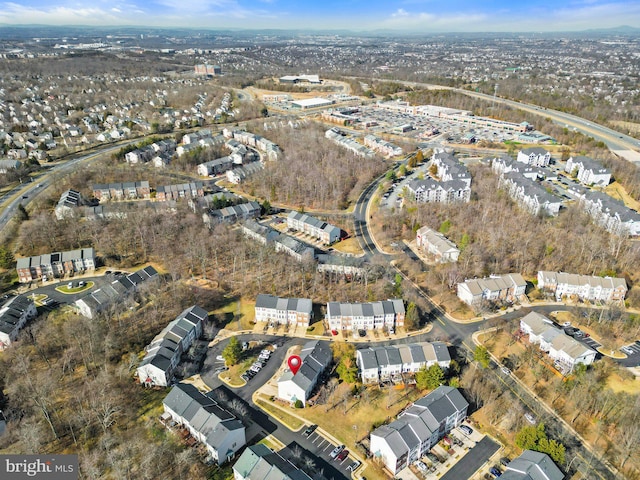 bird's eye view featuring a residential view