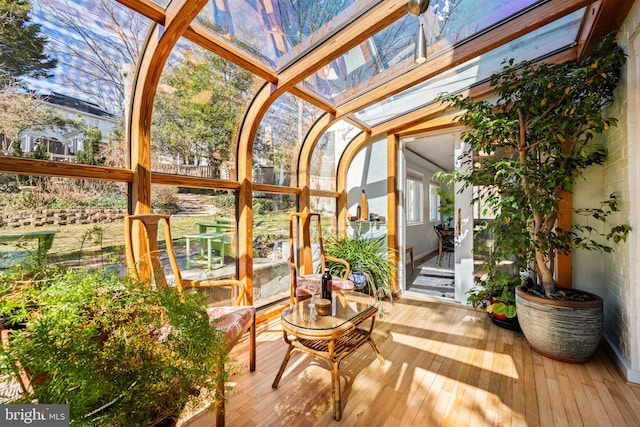 view of sunroom