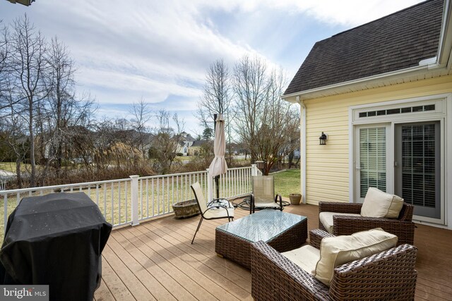 9 Lake Village Cir, Ocean View, DE 19970 - wooden deck featuring grilling area
