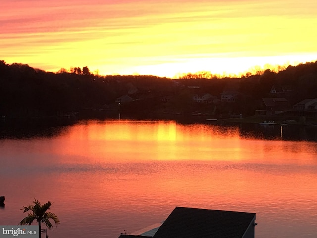 water view with a boat dock