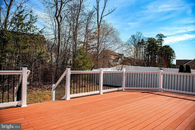 wooden deck with fence