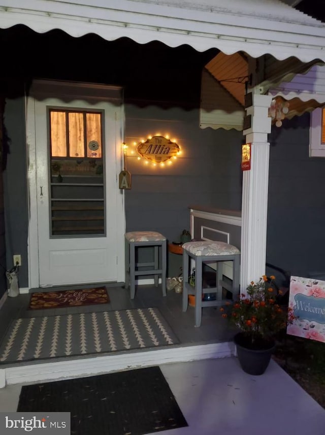 view of doorway to property