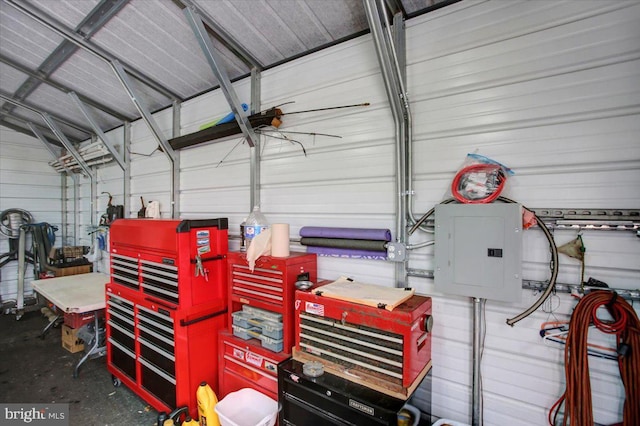 17035 Virginia Ave, Williamsport, MD 21795 - garage with metal wall and electric panel