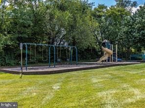 community playground with a yard