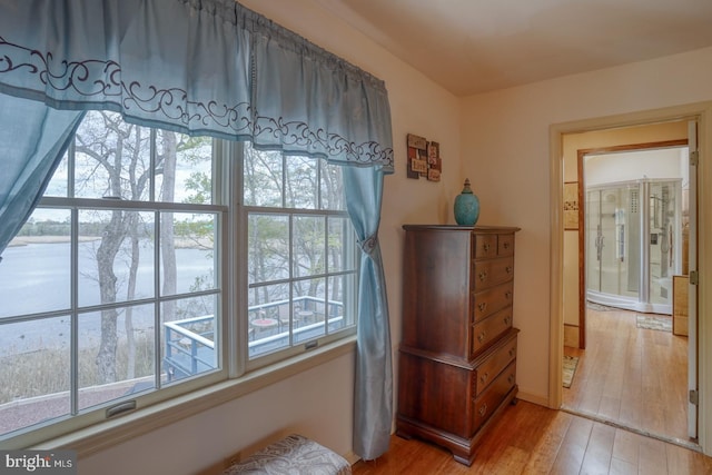 interior space featuring wood finished floors