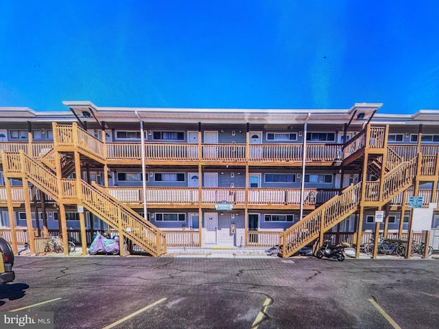 view of building exterior featuring stairway