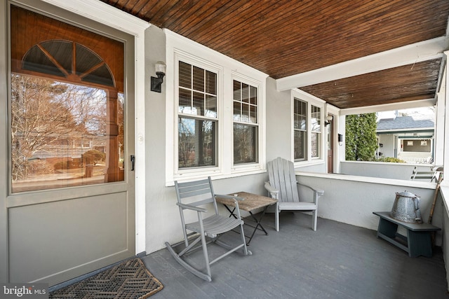 view of patio / terrace featuring covered porch