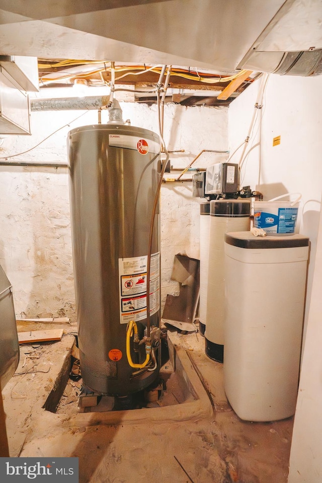 utilities featuring gas water heater