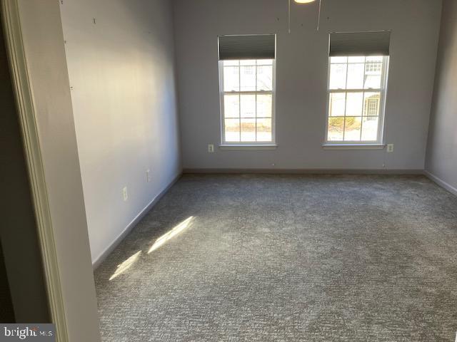 unfurnished room featuring baseboards and carpet flooring