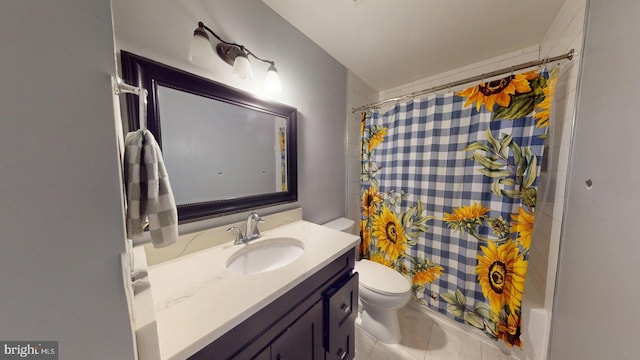 130 Saint Charles Sq Unit 130, Sterling, VA 20164 - bathroom with toilet, vanity, tile patterned flooring, and shower / tub combo