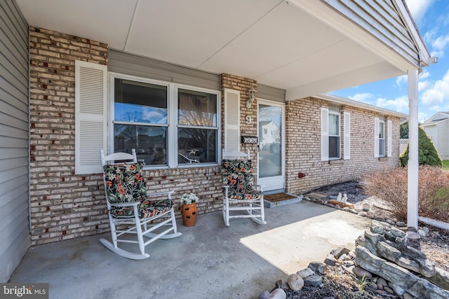 view of patio with a porch