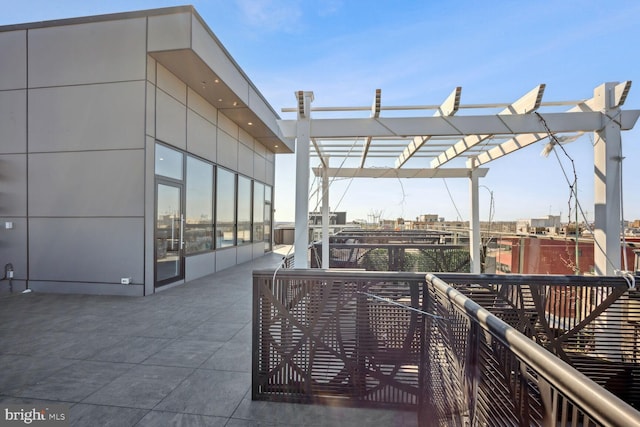 balcony with a pergola