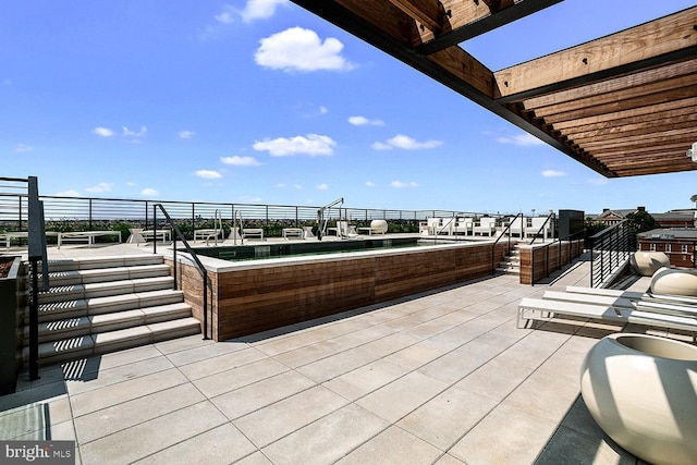 view of patio with area for grilling