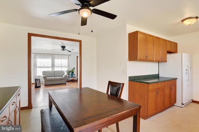 view of dining area