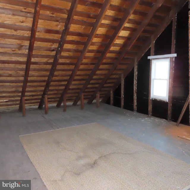 view of attic