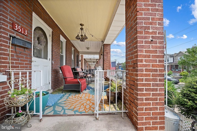 exterior space featuring covered porch