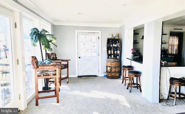 entryway with ornamental molding