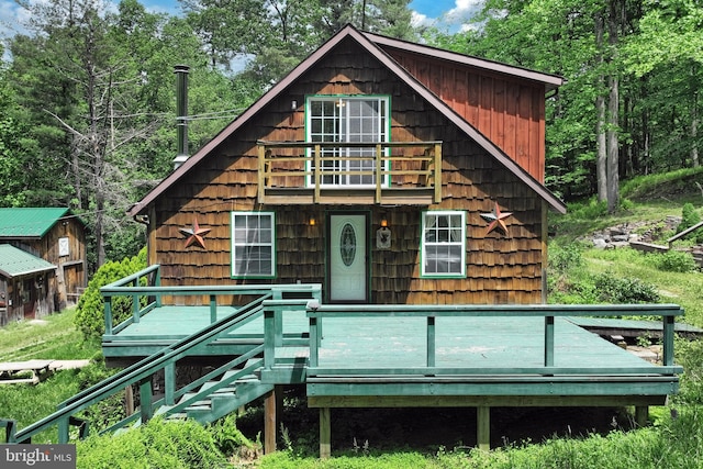 60 Fernwood Ln, Fairfield, PA 17320 - view of front of house featuring a wooden deck