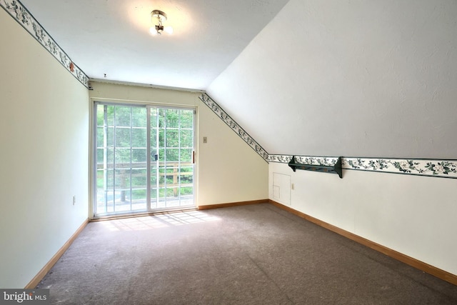 60 Fernwood Ln, Fairfield, PA 17320 - additional living space featuring carpet floors, baseboards, and lofted ceiling