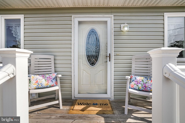 view of doorway to property