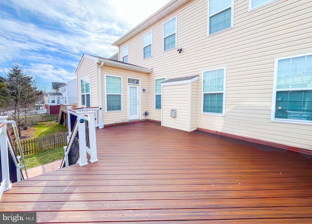 wooden deck with fence