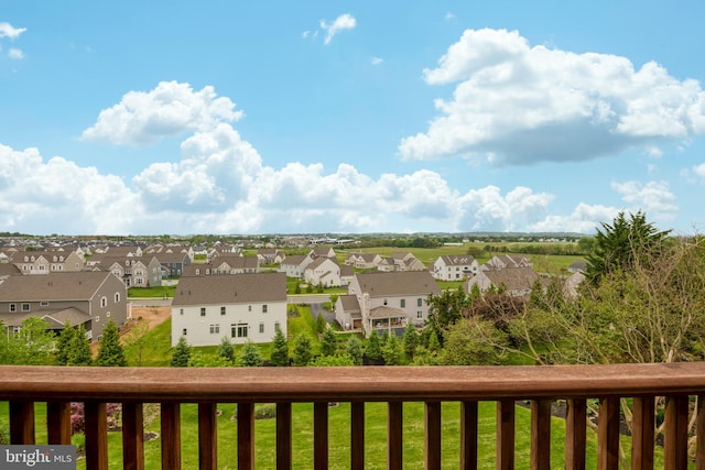 balcony with a residential view