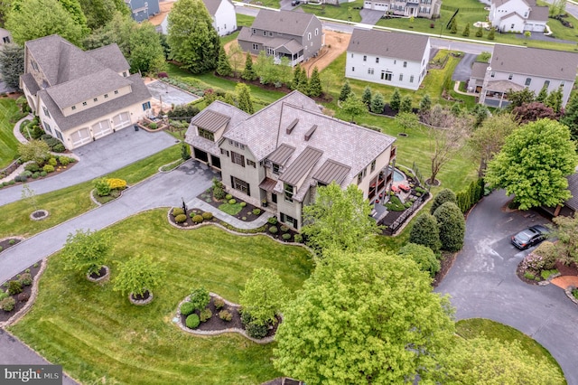 bird's eye view featuring a residential view