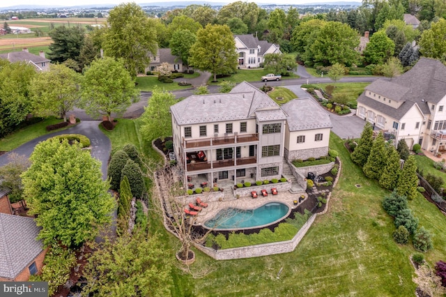 bird's eye view featuring a residential view