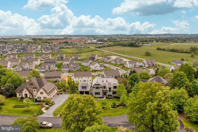 bird's eye view featuring a residential view